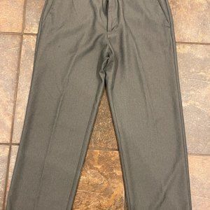 gray flat font dress slack pants for men